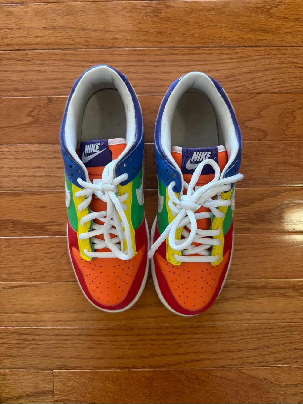 Nike Dunk Low multi color rainbow rare sneakers 6Y